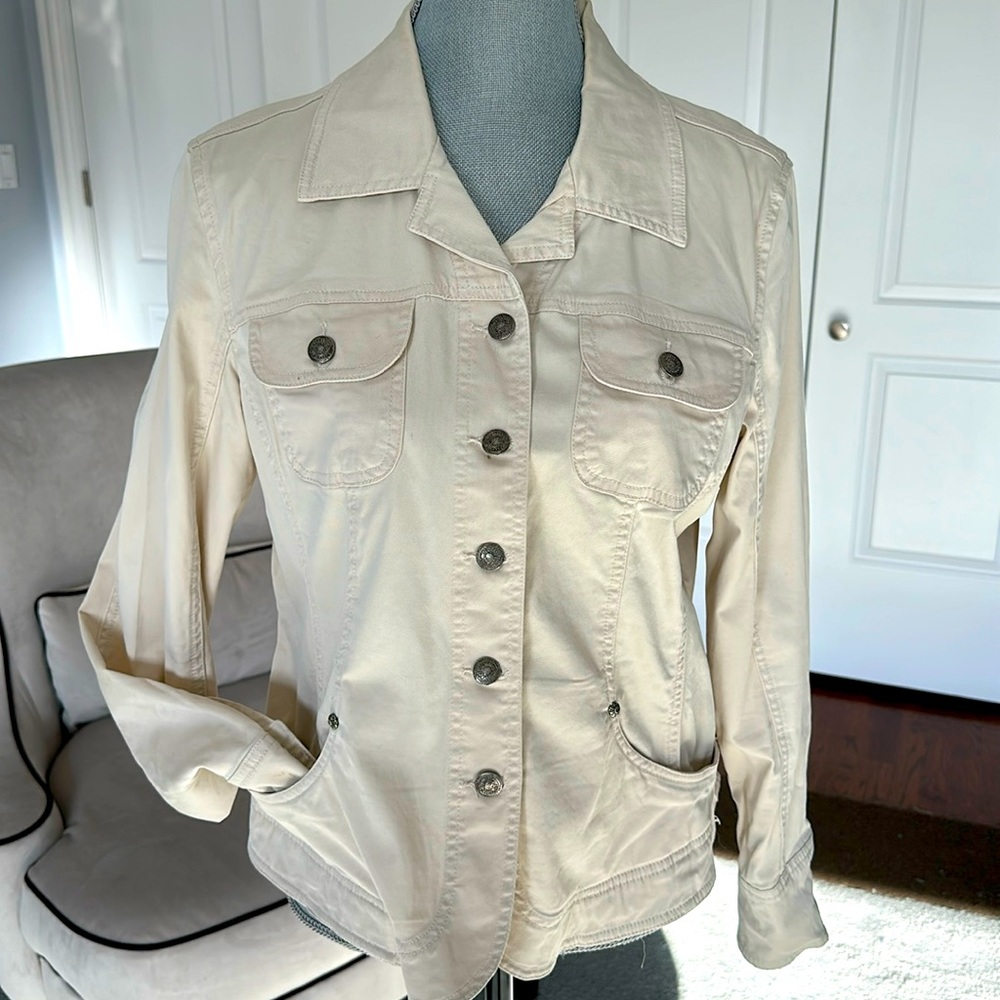 Jean Jacket white off white Levi Free People Anthropology